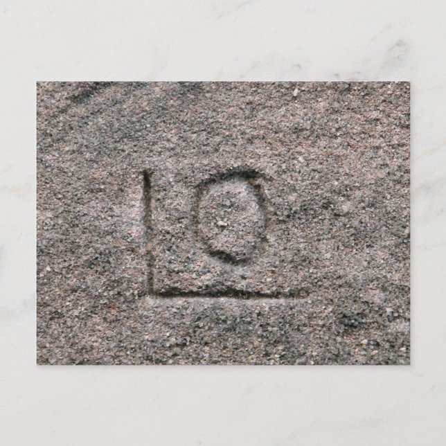 A Gothic Mason's Mark från Centraleuropa Vykort (Framsida)