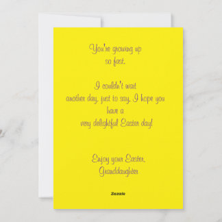 A GRANDDAUGHTER'S PERSONALIZED EASTER CARD JULKORT