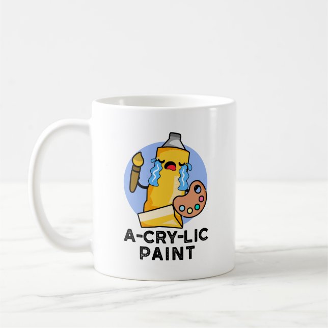 A-gråt-lic Paint Funny Artist Pun Kaffemugg (Vänster)