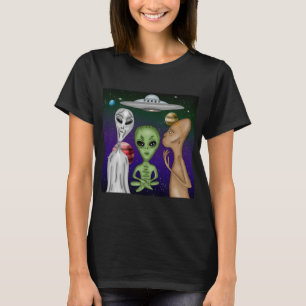 A Grått, Little Grönt, Anunnaki Alien Teckning T Shirt