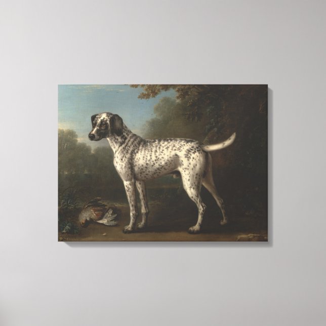 A Grått Spoted Hound by John Wootton Canvastryck (Framsida)