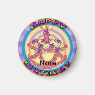 A Grattis på födelsedagen Cake Magnet