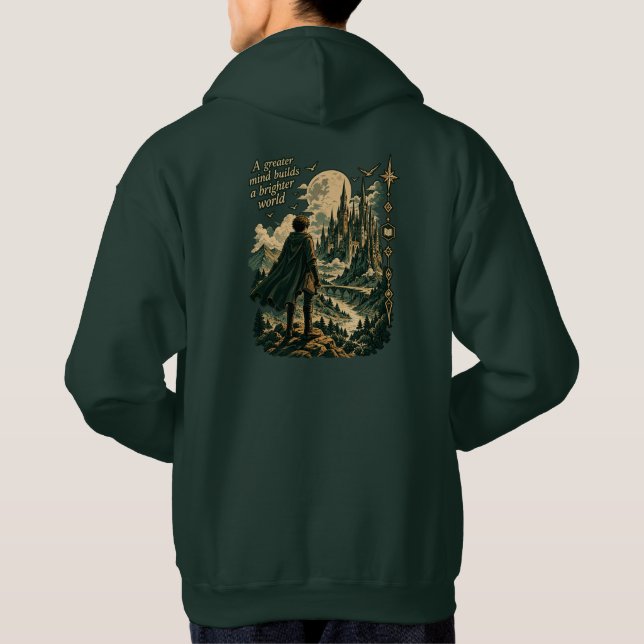 A Greater Mind Builds A Brighter World Hoodie (Baksida)