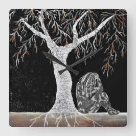 A Gren i Life to Contemplate Fyrkantig Klocka