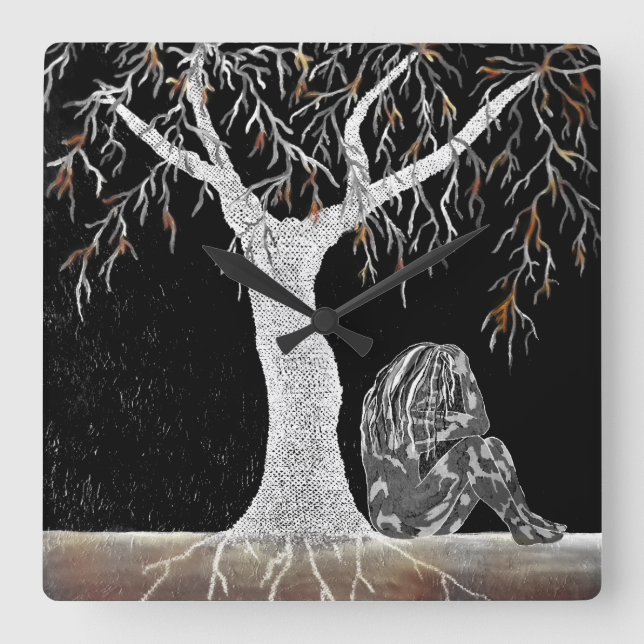 A Gren i Life to Contemplate Fyrkantig Klocka (Framsida)