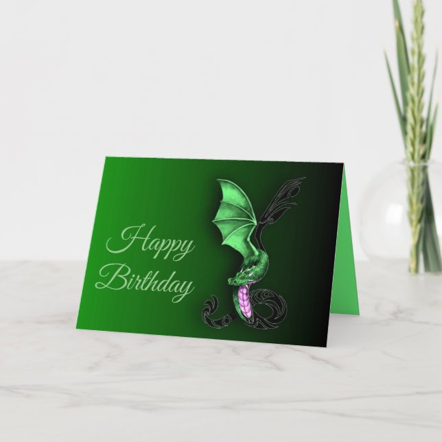 A Grönt Dragon Kort (Framsida)