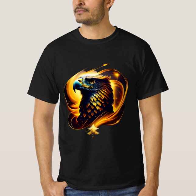 A Guld Eagle Head T Shirt (Framsida)