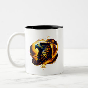 A Guld Eagle Head Två-Tonad Mugg