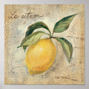 A Gult Lemon Fruit Poster
