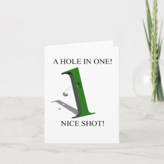 A Hål i ett Golf Boll Kort
