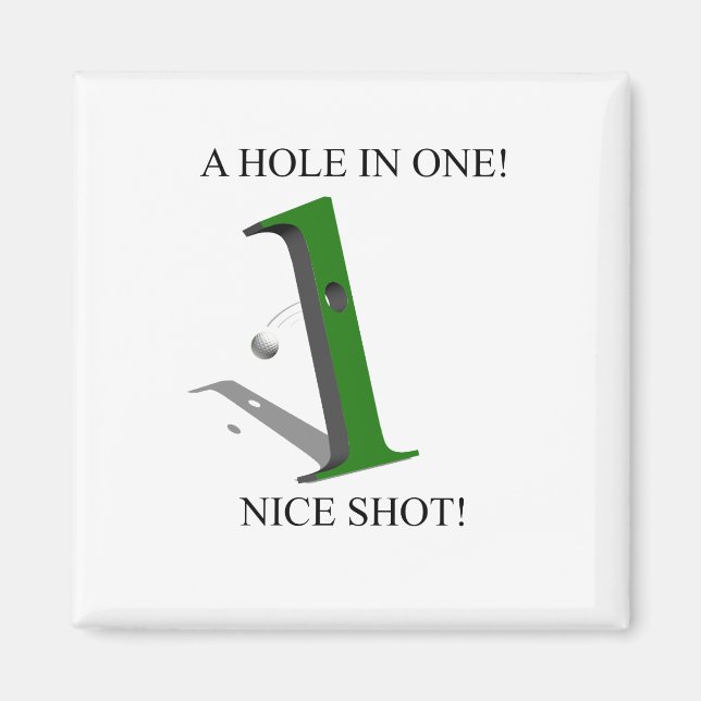 A Hål i ett Golf Boll Magnet (Framsidan)
