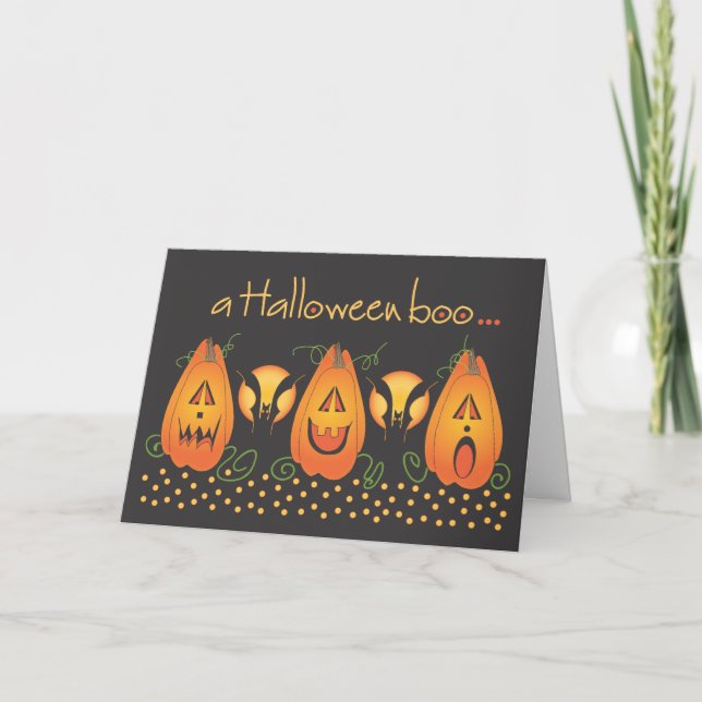 A Halloween Boo Jack O'Lantern Lineup Kort (Framsida)