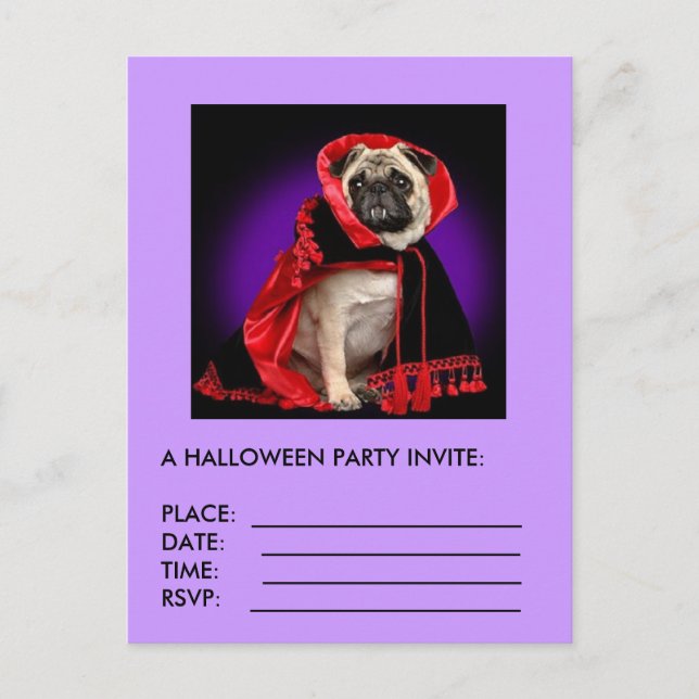A HALLOWEEN FEST INBJUDAN VYKORT (Framsida)