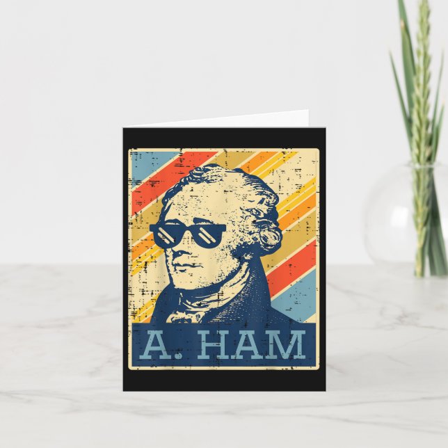 A Ham Alexander Hamilton Retro Funny Say Manar Wo Kort (Framsida)
