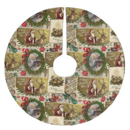 A Happy Christmas Tide Julgransmatta Borstad Polyester