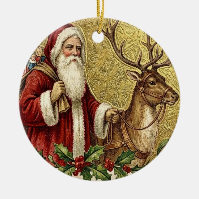 A Happy Christmas Tide Julgransprydnad Keramik (Framsidan)
