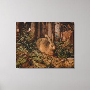 A Hare i skogen (av Hans Hoffmann) Canvastryck
