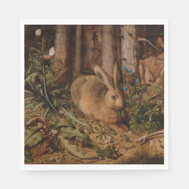 A Hare i skogen (av Hans Hoffmann) Pappersservett (Framsidan)