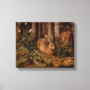 A Hare i skogen - Hoffman - Vintage Art Canvastryck
