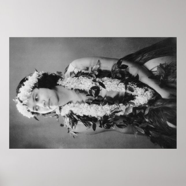 A Hawaiian Hula Dancer PhotographHawaii Poster (Framsidan)