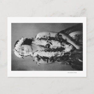 A Hawaiian Hula Dancer PhotographHawaii Vykort