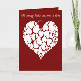 A Heart Of Hearts Romantic Design Monotone White Kort