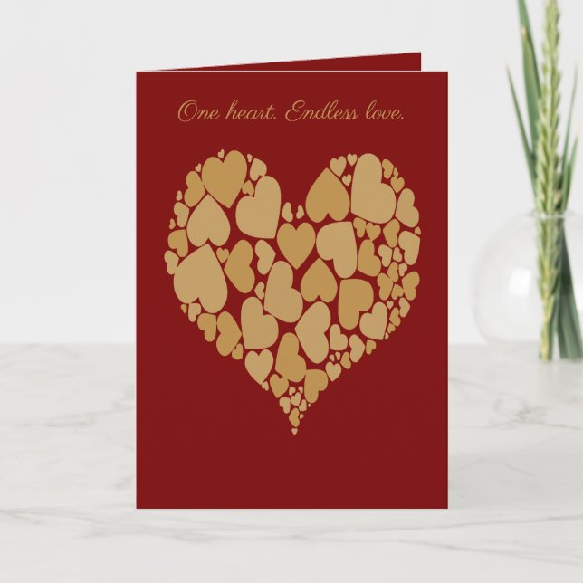  A Heart Of Hearts Romantic Design Pastel Ochre Kort (Framsida)