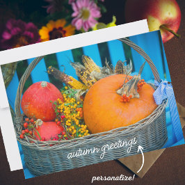 A helgdag basket med pumpkort