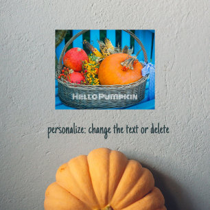 A helgdag basket med pumpor poster