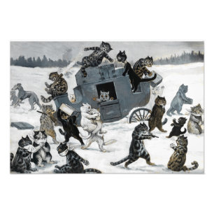 A Highway-rån av Louis William Wain Fototryck