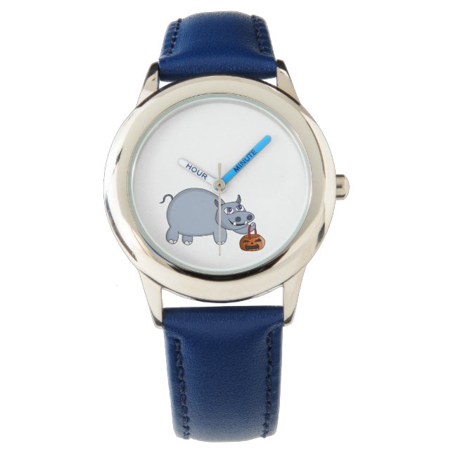 A Hippo med en pumpdockning Armbandsur (Framsida)