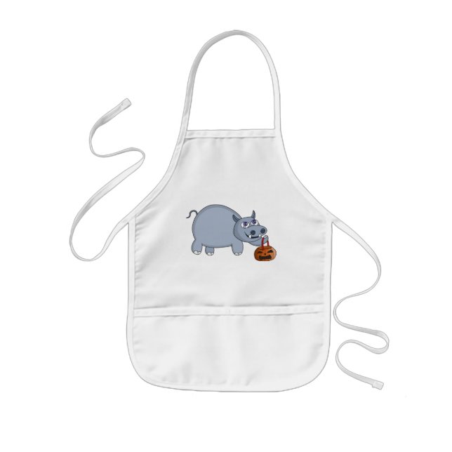 A Hippo med en pumpdockning Barnförkläde (Framsidan)