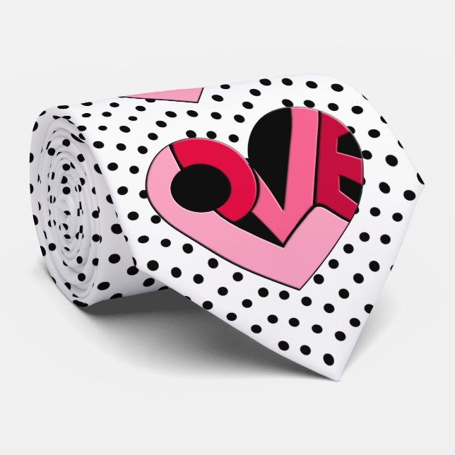 A Hjärtat Fullt Kärlek Slips (Rullad)