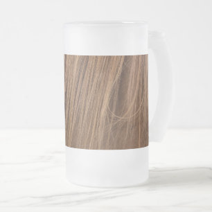 A Horse Mane Frosted Glass Beer Mugg