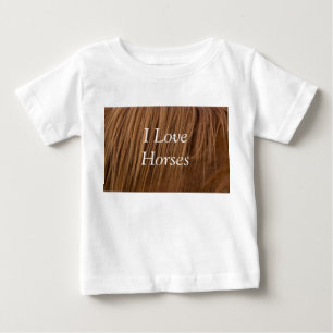 A Horse Mane I Kärlek Horses Baby T-shirt