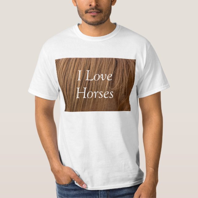 A Horse Mane I Kärlek Horses T-Shirt (Framsida)