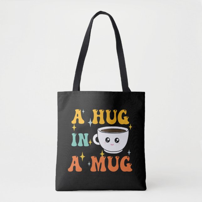 A Hug i Mugg Cute Kawaii Tygkasse (Framsida)