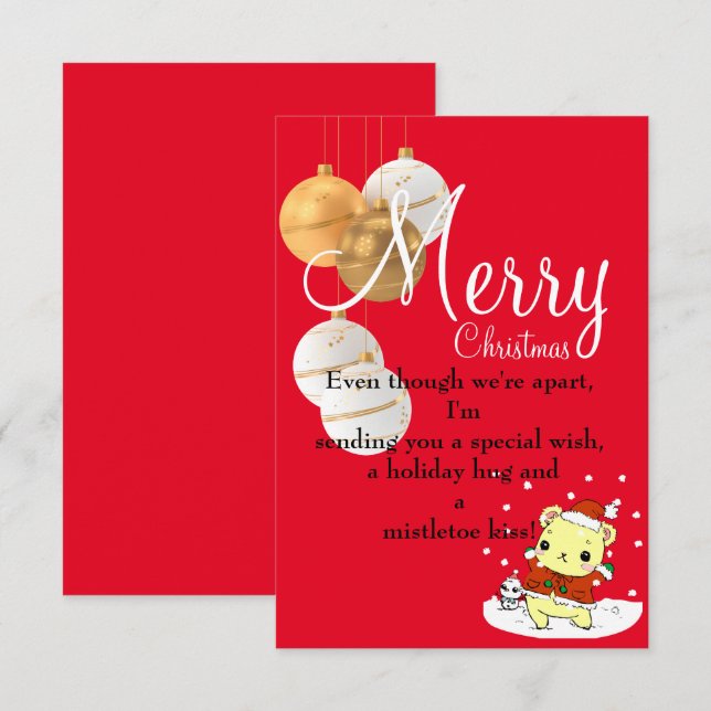 A Hug till jul Kort (Fram/baksida)