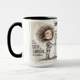 A Humorous Sketch on Healthcare Burnout Mugg