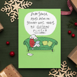 A Hund's Brev to Santa - Fisk julafton Tecknad Helg Vykort