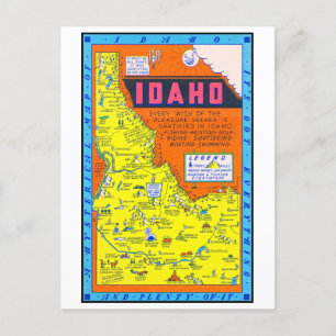 A Hysterical Retro Karta från Idaho 1949 Helg Vykort