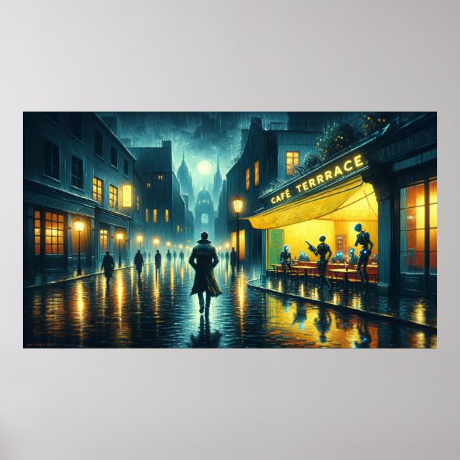 "A.I. Art Springer" cyberpunk Poster (Framsidan)