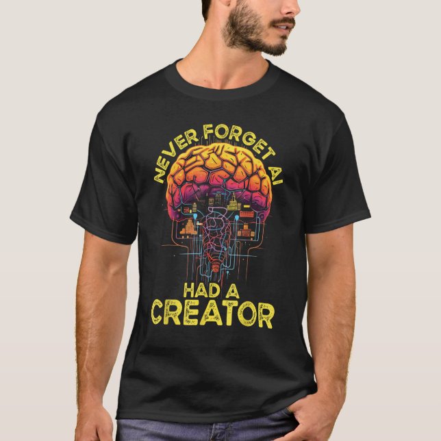 A I Artificial Intelligence Robot Robotics Deep T Shirt (Framsida)