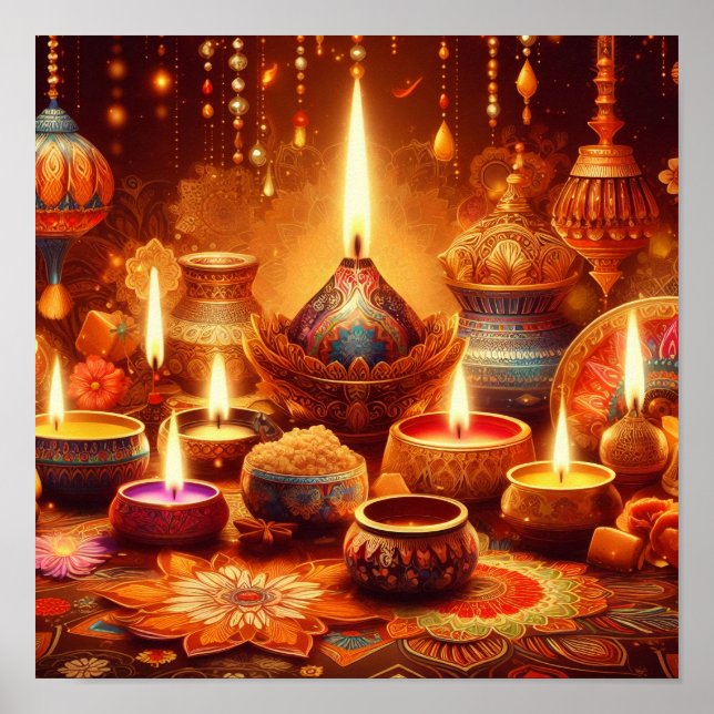 A.I. Dewali Candles Poster (Framsidan)