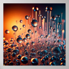 A.I. Droplets i Vatten Poster