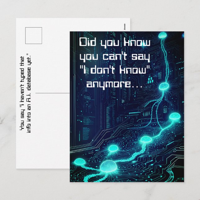 A.I. Essentials Kraften Hos Intelligenta Databaser Helg Vykort (Fram/baksida)