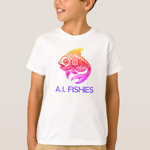 A.I. Fishies Färg Stänk Shirt T