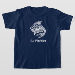 A.I. Fishies [Redigerbar text] Vitdesigntransport T Shirt