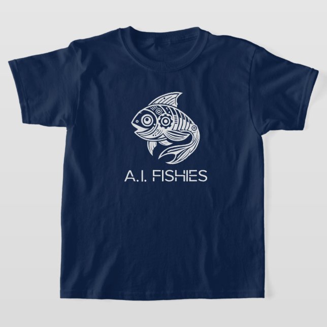 A.I. Fishies White Design Shirt T (Laydown)