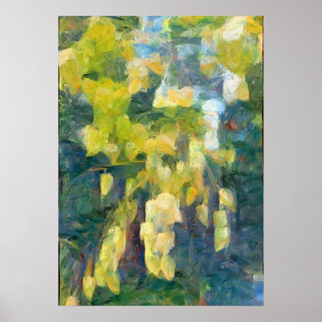 A.I. förstärkta foto av fröbildande poder på träd. Poster (Framsidan)